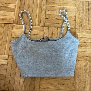 NWT Zara grey Pearl tank